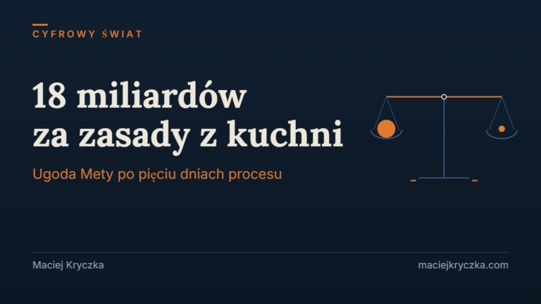 Waga szalkowa w równowadze: duży pomarańczowy krążek na jednej szalce, mały punkt na drugiej